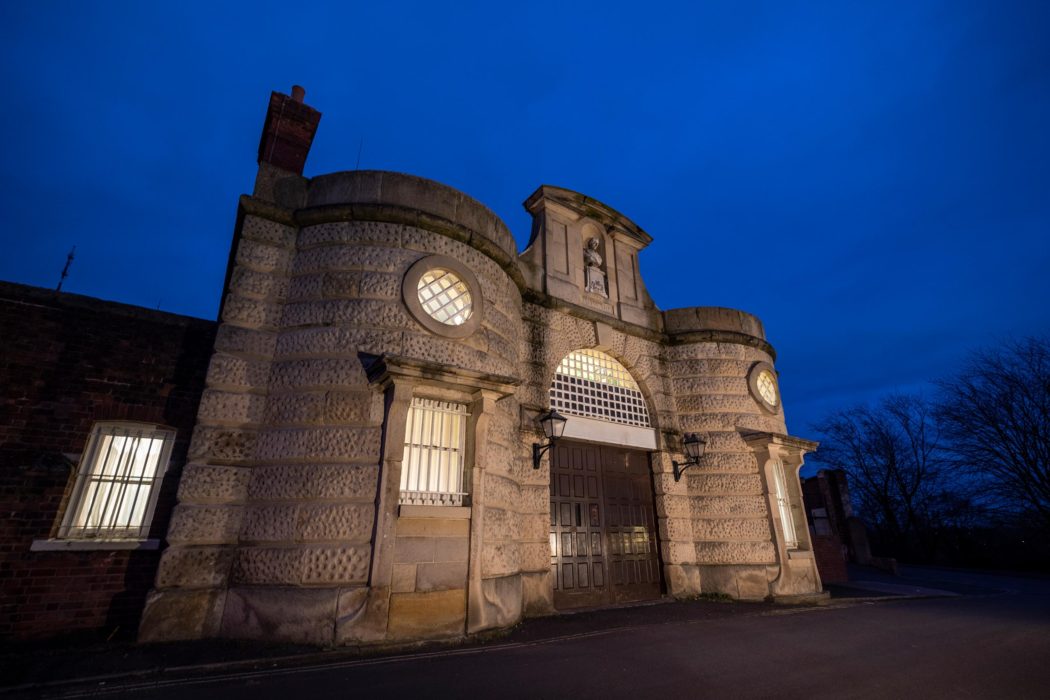 Shrewsbury Prison at night